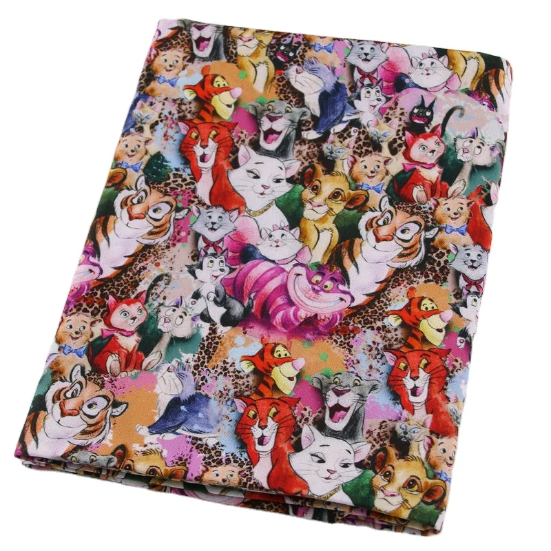 Character Custom fabric printing cotton woven digital printing cartoon print 100 cotton fabric