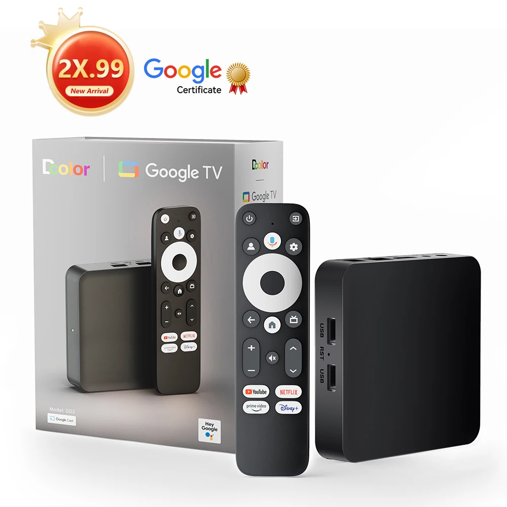 Сертифицированный Google android tvbox Amlogic S905Y4-B DDR4 2 ГБ 32 5 г двойной Wi-Fi Stb Android 12 4k Smart Tv Box
