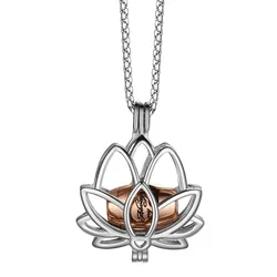 Cremation Jewelry for Ashes Mini Keepsake Urn Memorial Ash Necklace Lotus Flower Ashes cremation urn pendant