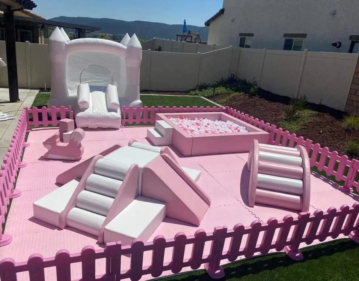 Manufacturer White Fence Kids Outdoor Soft Playground for Children Toys Play Set