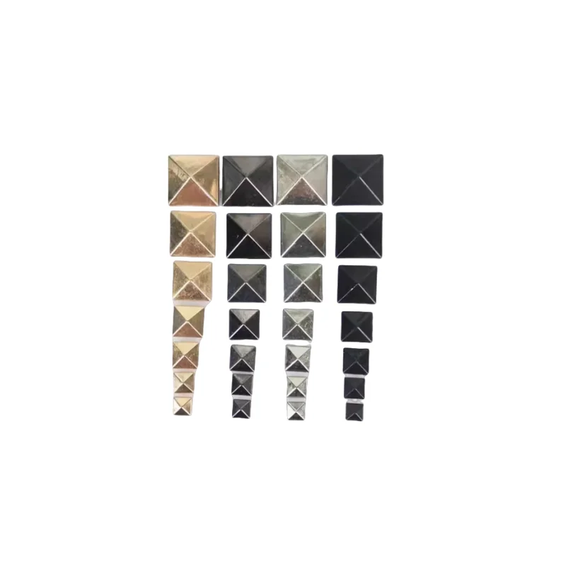 Handmade DIY Square Pyramid Rivets for Clothing Shoes Hats Packaging Punk Style Iron Nails Plating Technics