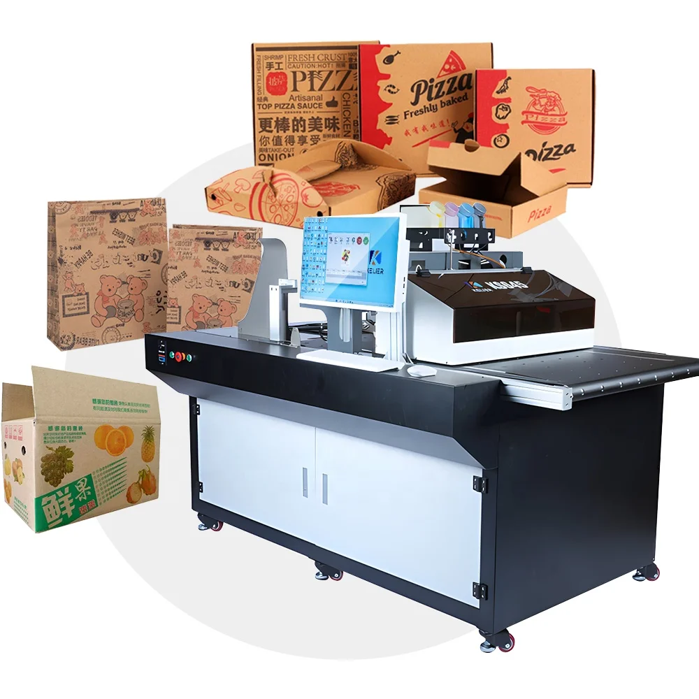 Kelier FI1000 Factory Price UV Printer Digital Printing Machine Corrugated Box High Quality  Single Pass Printer For Carton