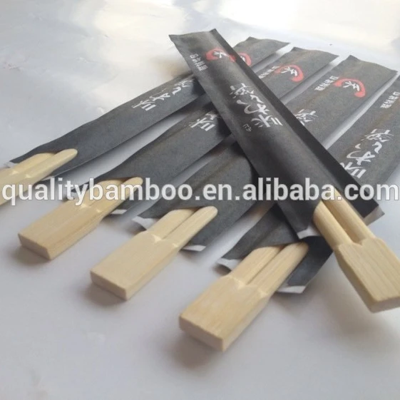Wholesale semi-closed paper wrapped smooth surface twins bamboo chopsticks