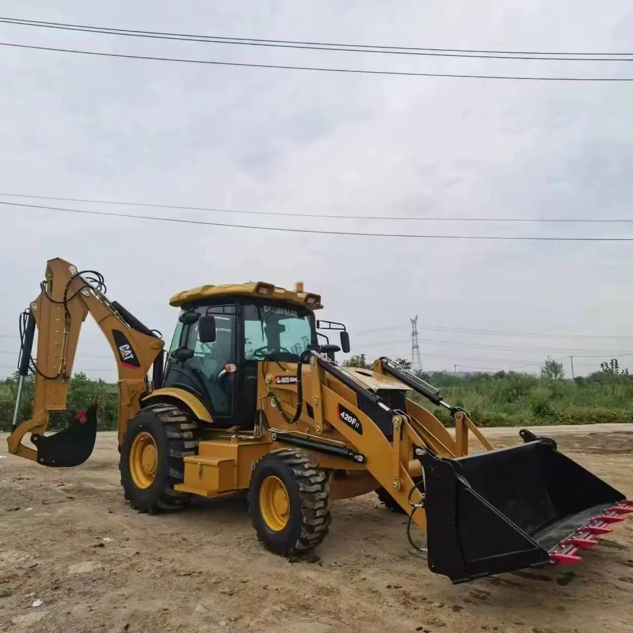 Экскаватор CAT 420F распродажа погрузчик с заднее отверстие 420 лидер продаж 11 тонн