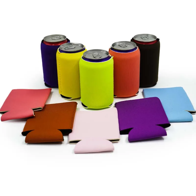 Hot Sales Logo 12oz Bottle Can Cooler Sublimation Blank Neoprene Beer Sleeve Cover Slim Can Stubby Holder Stubbie Cooler
