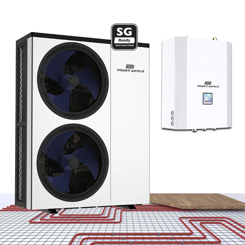 Europe certificated R32 4 way valve full inverter heat pump split dc inverter air to water heat pump