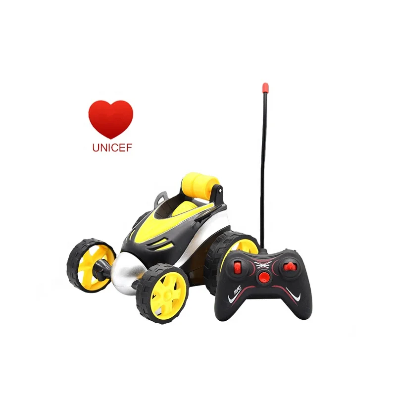
Amazon hot selling Kids 360 Degree Rolling Remote Control toy Car RC 4 Wheel Racing Vehicle Tumbling Remote Stunt Car Toys Gift 