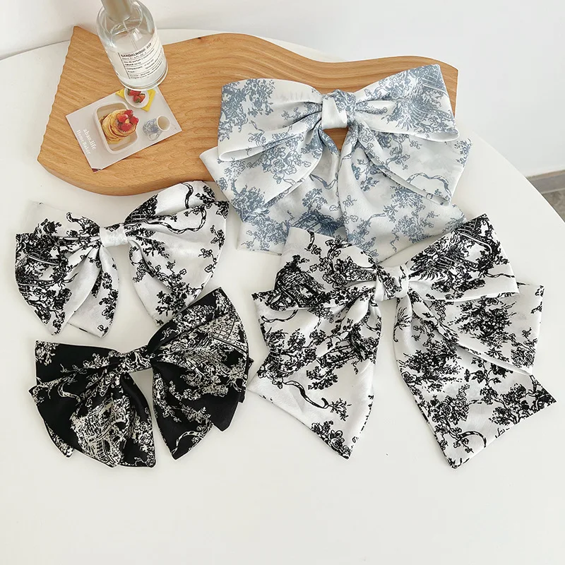 LRTOU Wholesale New Design American Women Hair Clips Hair Accessories Fashion Bows Floral Butterfly Spring Hair Clip