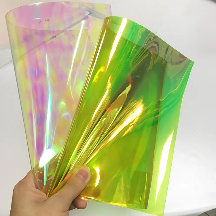 PVC Iridescent Dichroic Book Cover Material Soft Glitter Film