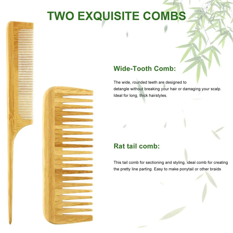 High quality goat hair brush bamboo wooden hair brush bamboo massage comb wood hair brush for women