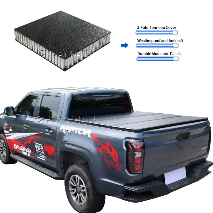 Фабричный пикап, жесткий трехстворчатый алюминиевый чехол для hilux vigo revo dmax Ford F-150 Tundra