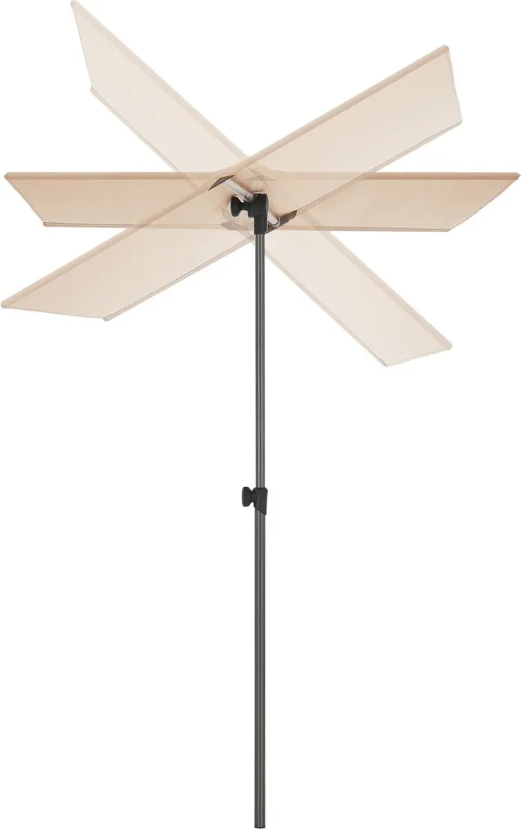 Balcony Umbrella 130 X 180cm Sunshade for Terrace Flexible Privacy Screen Rectangular Rotatable Garden Parasol for Balcony