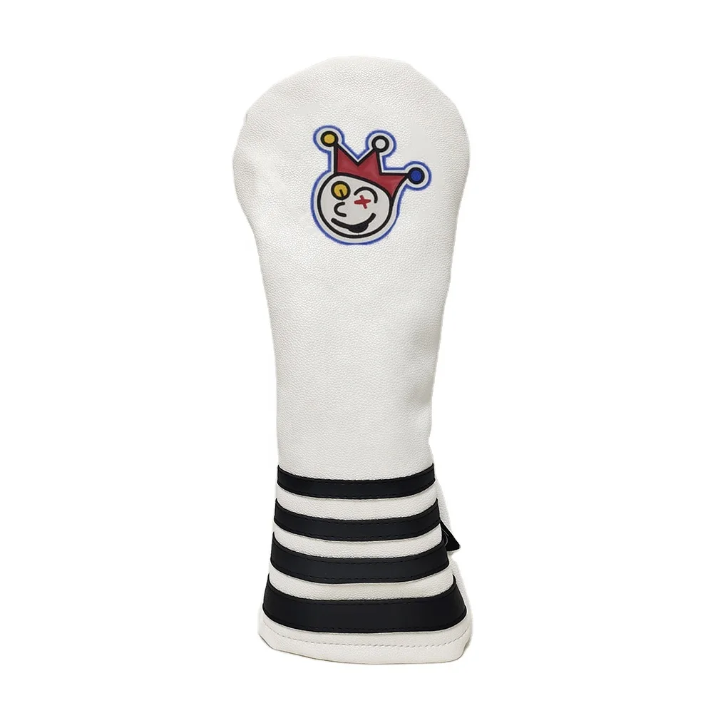 Hot Selling PU Leather Embroidery Printed Logo Golf Driver Wood Headcover Customized Golf Club Head Cover