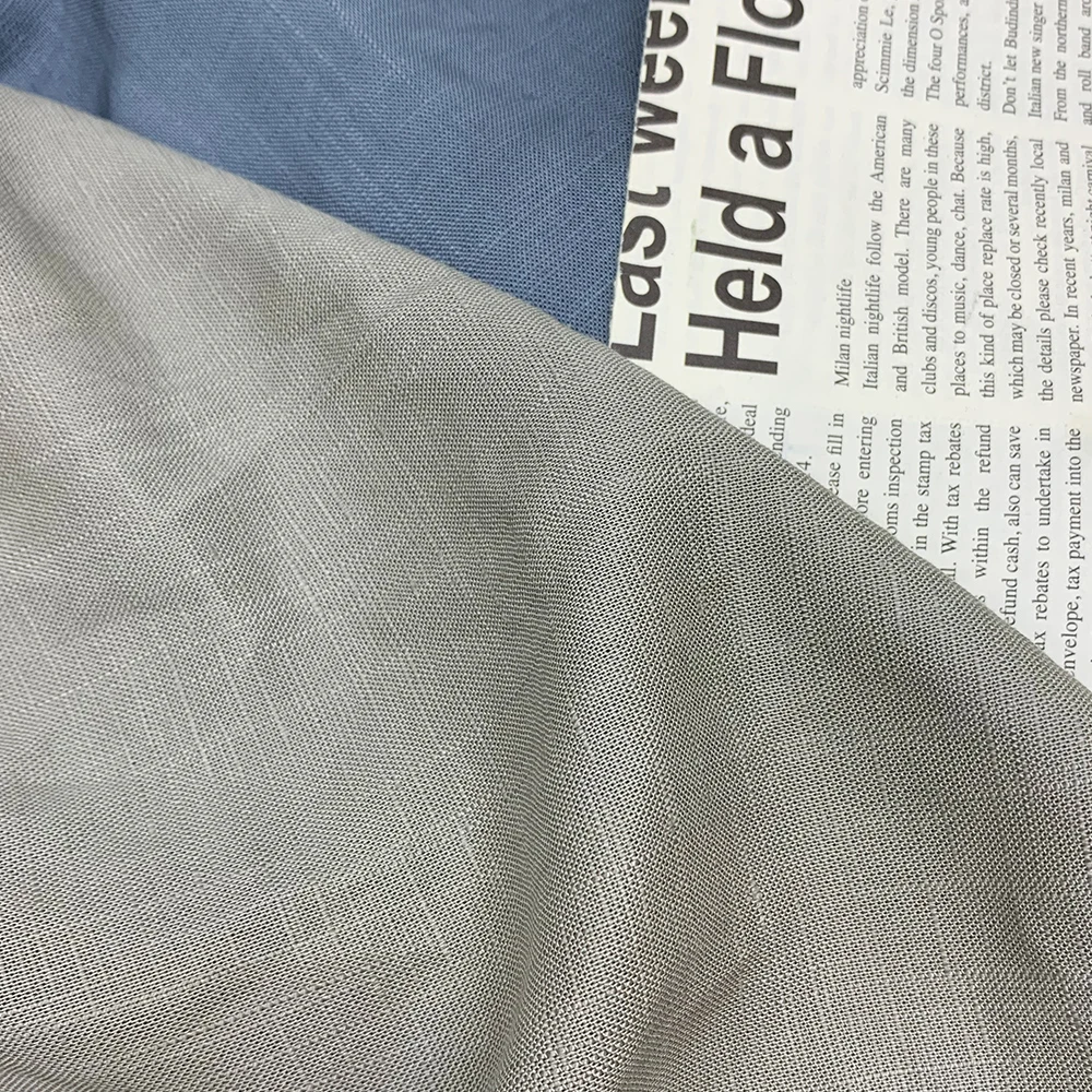 Spring and summer high-quality environmentally friendly multi-color soft fabric 55% ramie 45% Lyocell breathable set