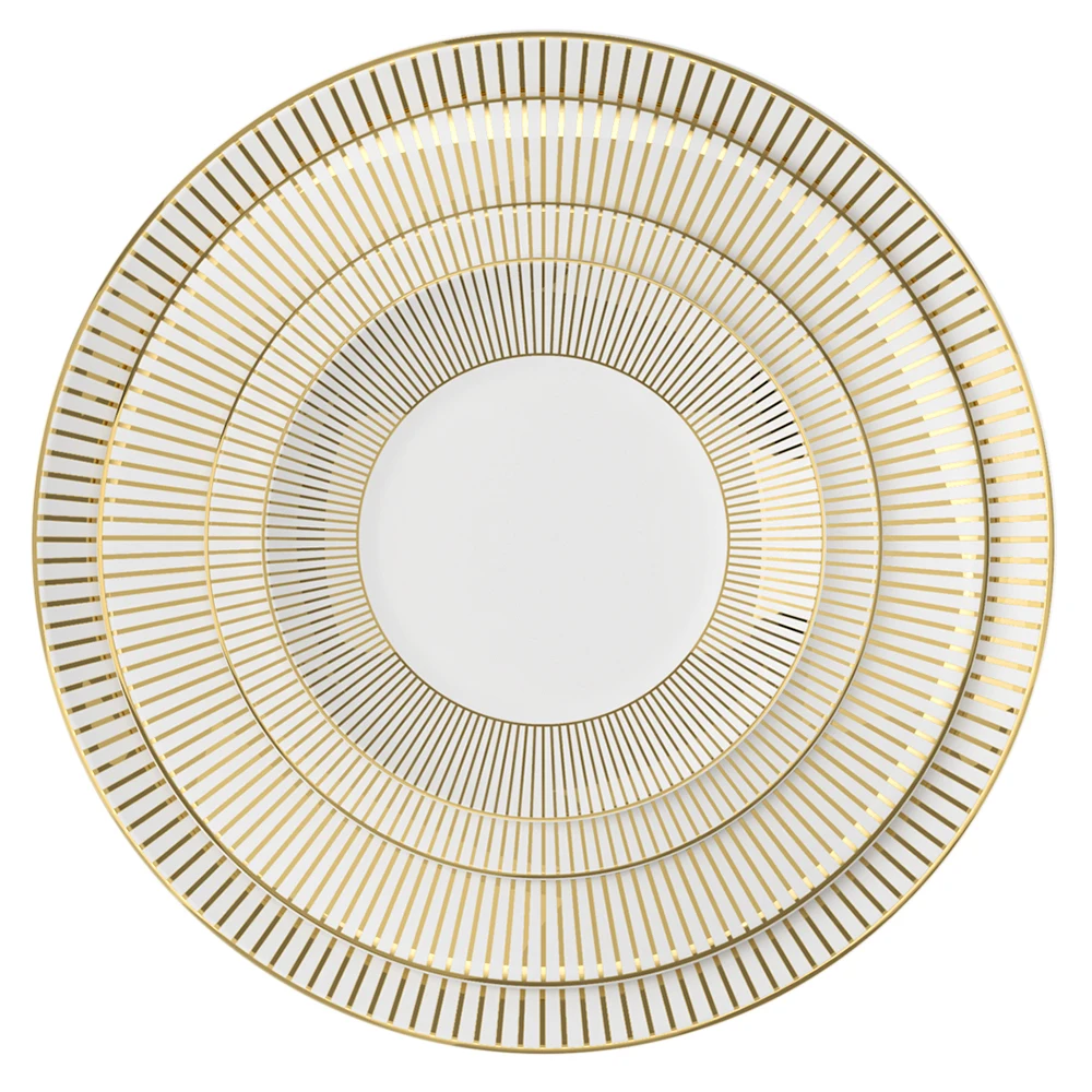 Factory Direct Wholesale Porcelain Kitchen Dinner Dishes Dets For Restaurant Ceramic Serving Round Dining Plates