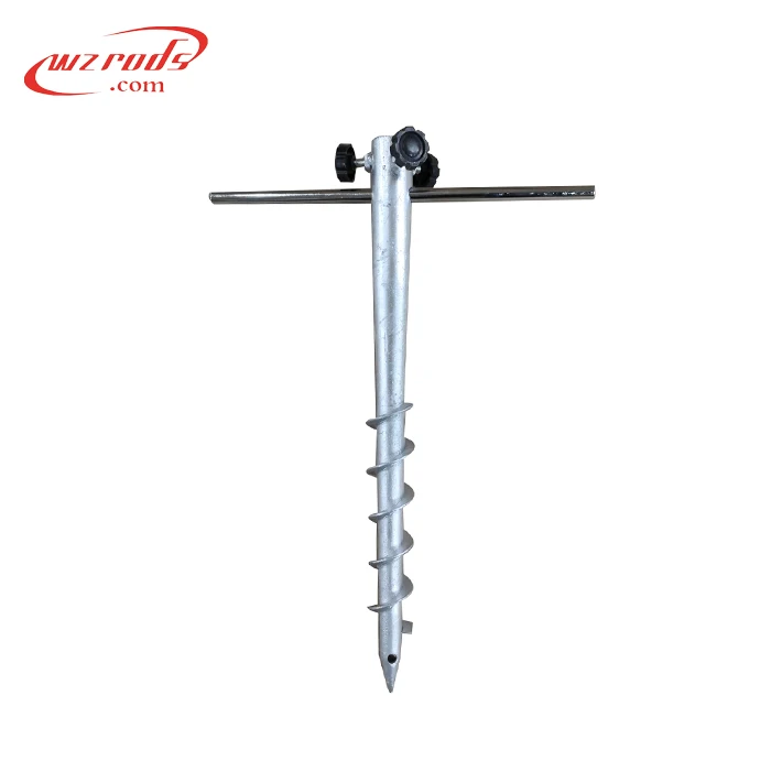 Weihai wzrod рекламная серебряная металлическая стойка для флага, мягкая наземная винтовая стойка для наружной рекламы