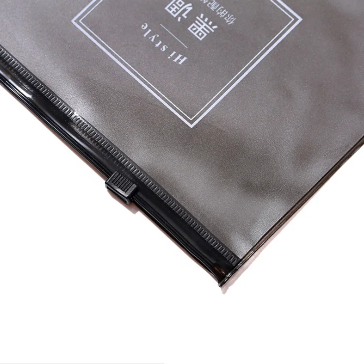 Custom printing logo clear makeup pouch black transparent PVC jelly plastic bag for cosmetic