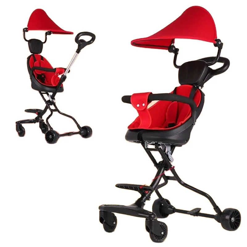 Lightweight Baby Pram Portable Folding 3 Wheels Good Baby Stroller 3 in 1