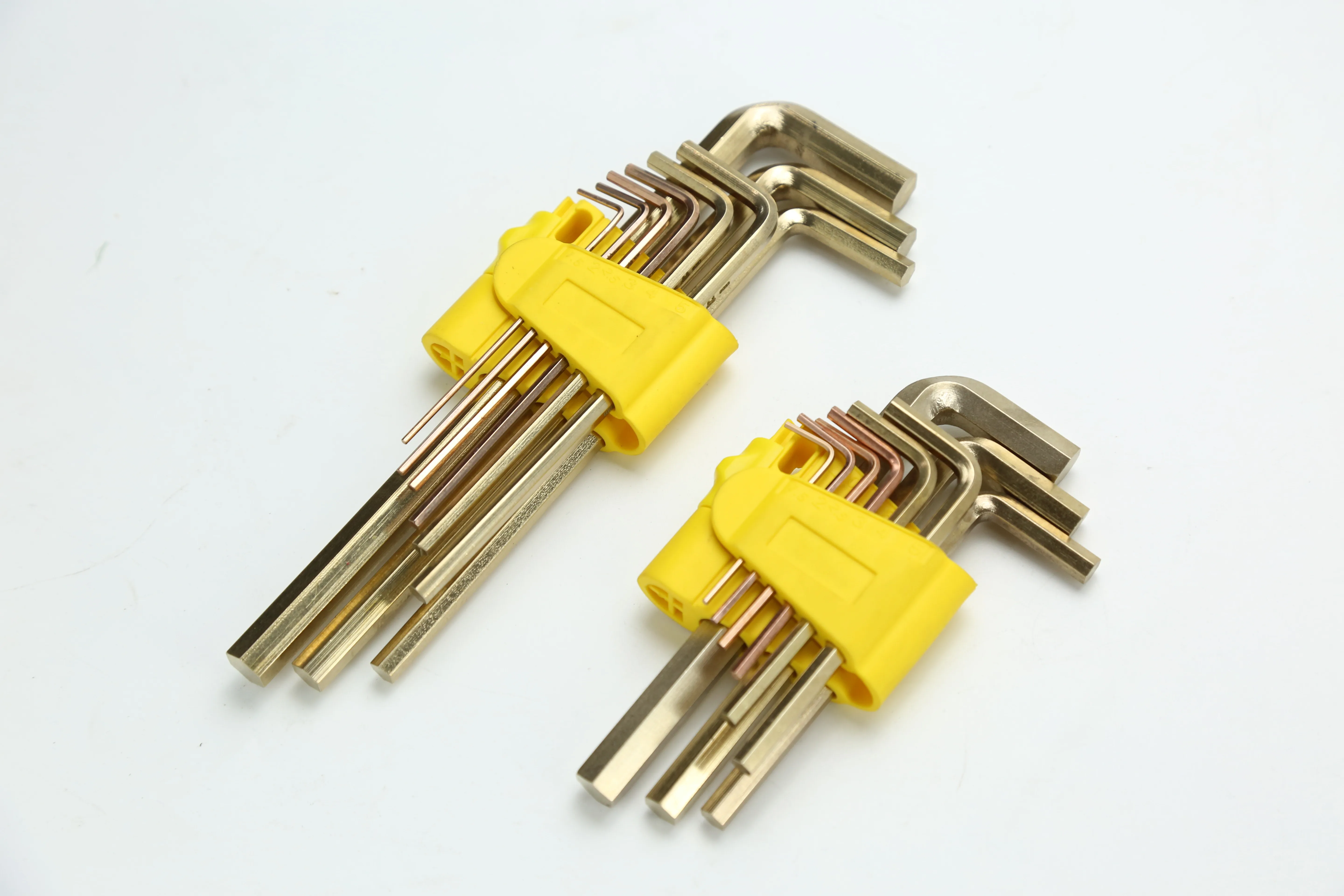 Aluminum Bronze Non-sparking tools explosion-proof Hex Key Wrench set 2mm-12mm Petrochemical industry Coal mines and oil fields