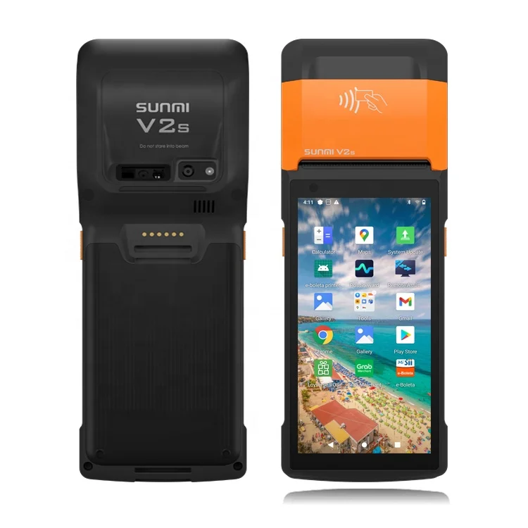 Sunmi V2s Pos Terminal NFC 4G Network all in one handheld Pos machine restaurant point of sale Android 11 POS Systems