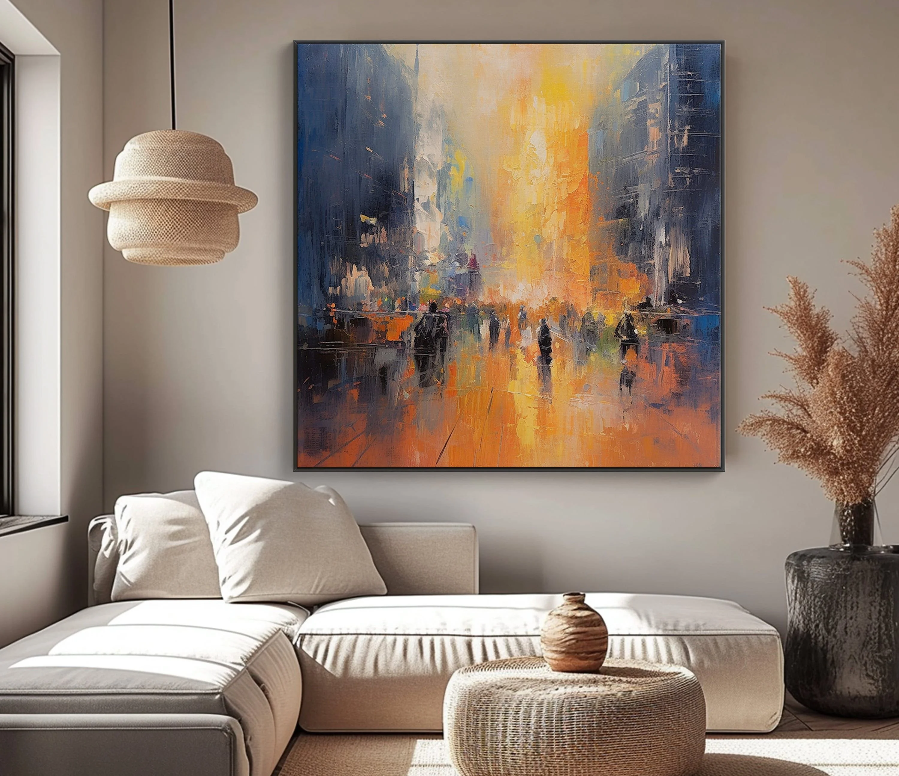 Customized Abstract Original African People Oil Painting on Canvas Pure Handmade Picture Artwork for Home Decoration