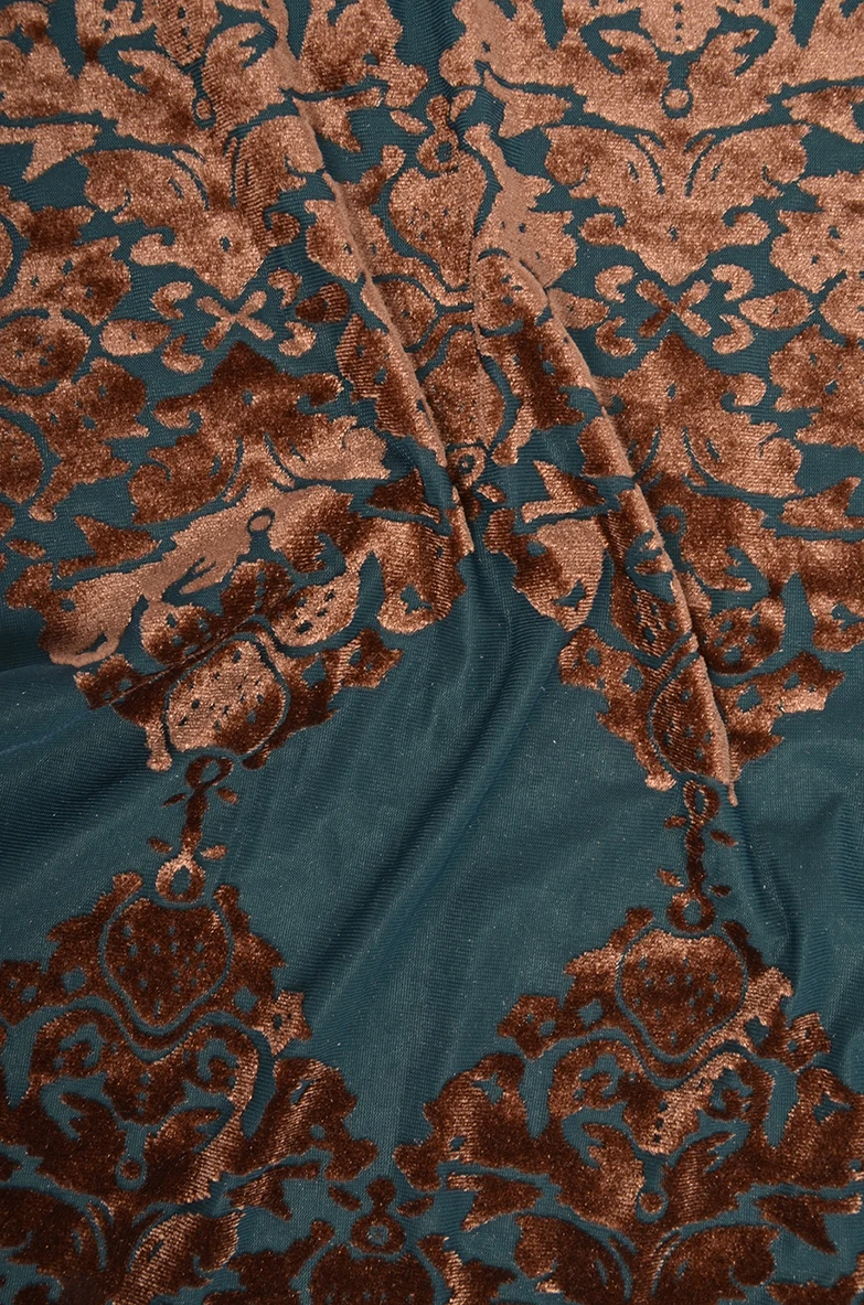Worthwhile and best selling small flower pattern burnout fabric with nylon for dress