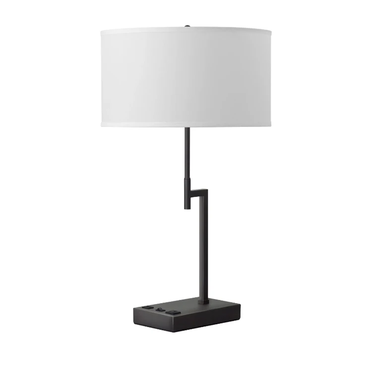 Hot Sale Wholesale Price Hotel Bedside or Living Room Table Lamp Desk Lamp Hotel with Outlet