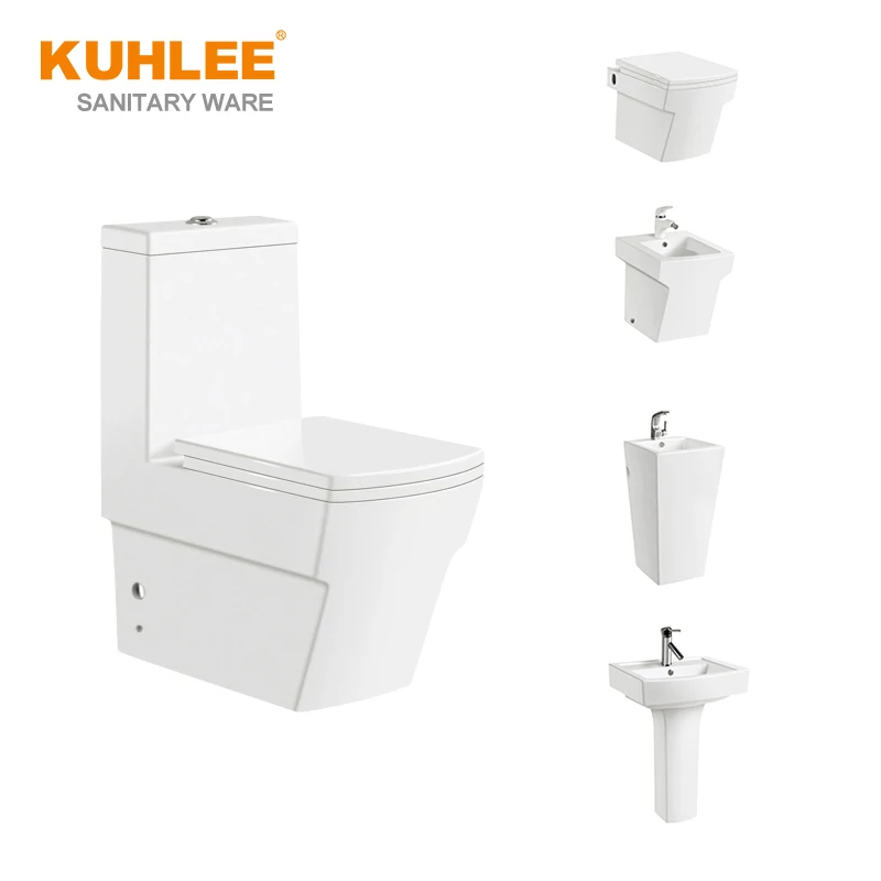 
New Model Sanitary Ware Bathroom Ceramic Wc Water Closet Commode For Washroom One Piece Toilet 