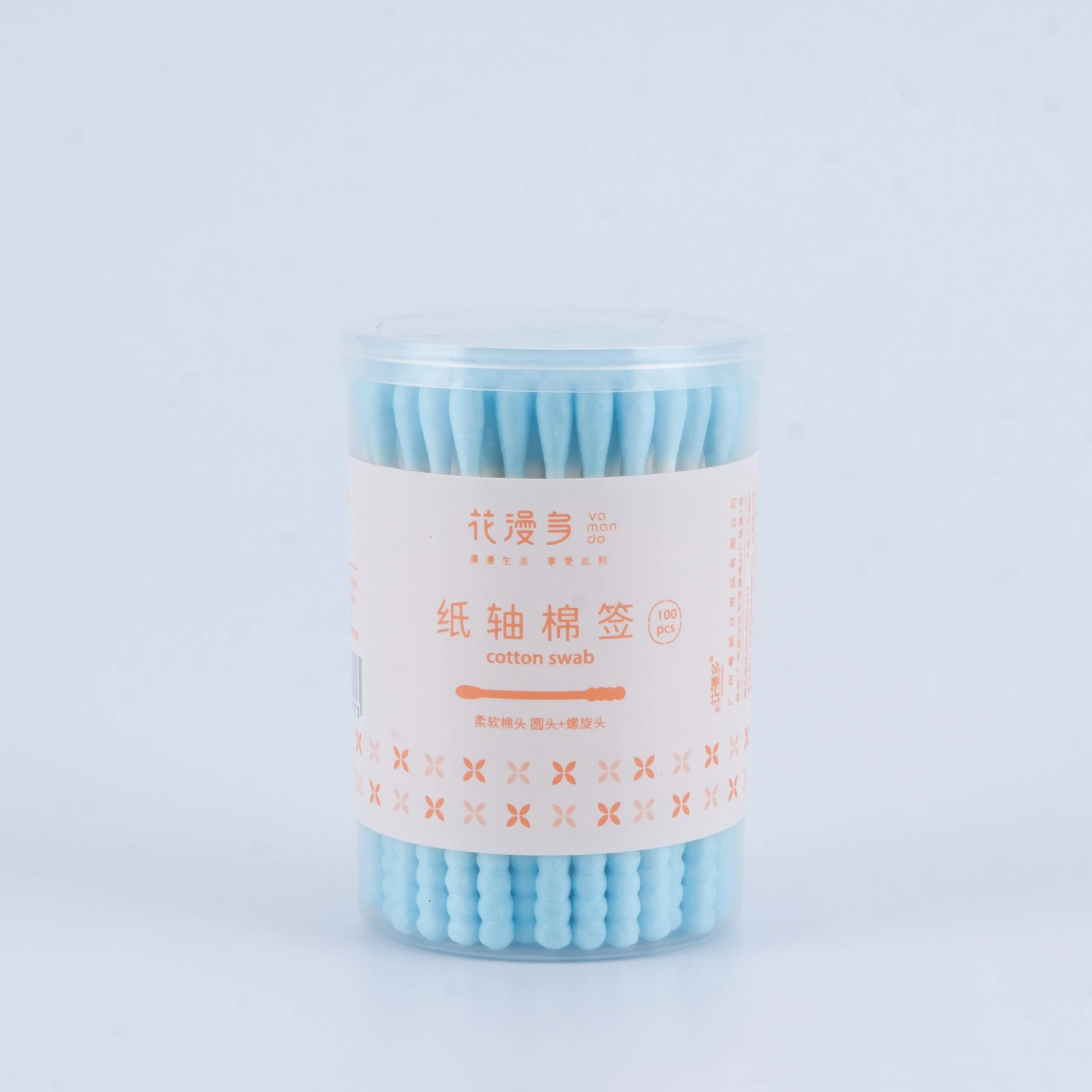 Hot Sale Disposable Eco-Friendly Bamboo Fabrication Double Pointed Heads Cotton Swab Paper Stick Cotton Ear Buds