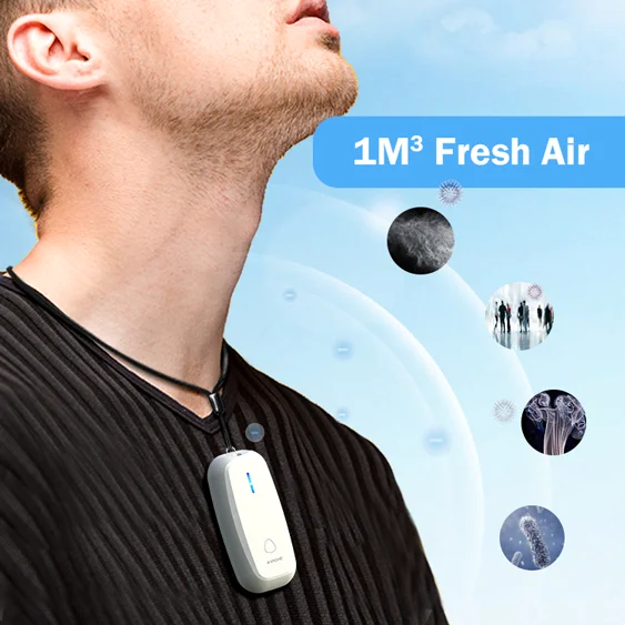New Gadgets Mini Portable Negative Ions Generator Aviche M5 Wearable Ionizer Necklace Air Purifier For Sale