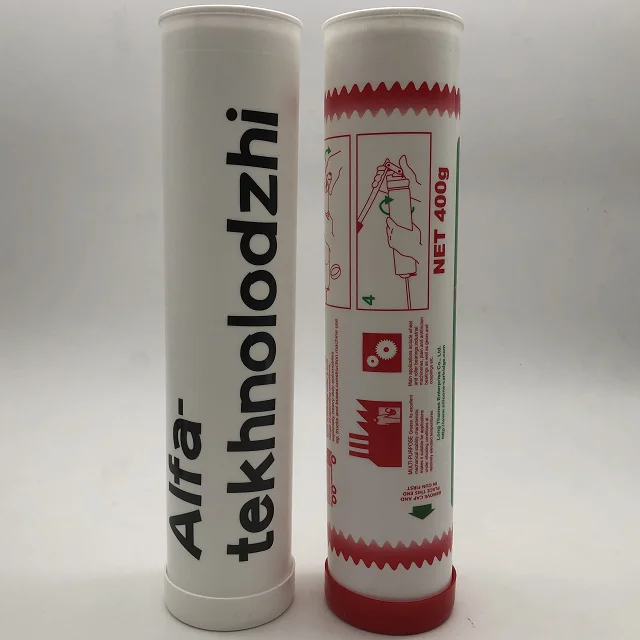 14oz 400g Oil Lubricant Plant Grease Tube Empty PP Grease Cartridge Tube for Industry Use