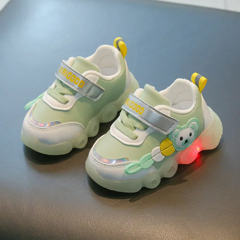 Bright light autumn shoes for baby girls soft soled toddler shoes for baby boys sneakers