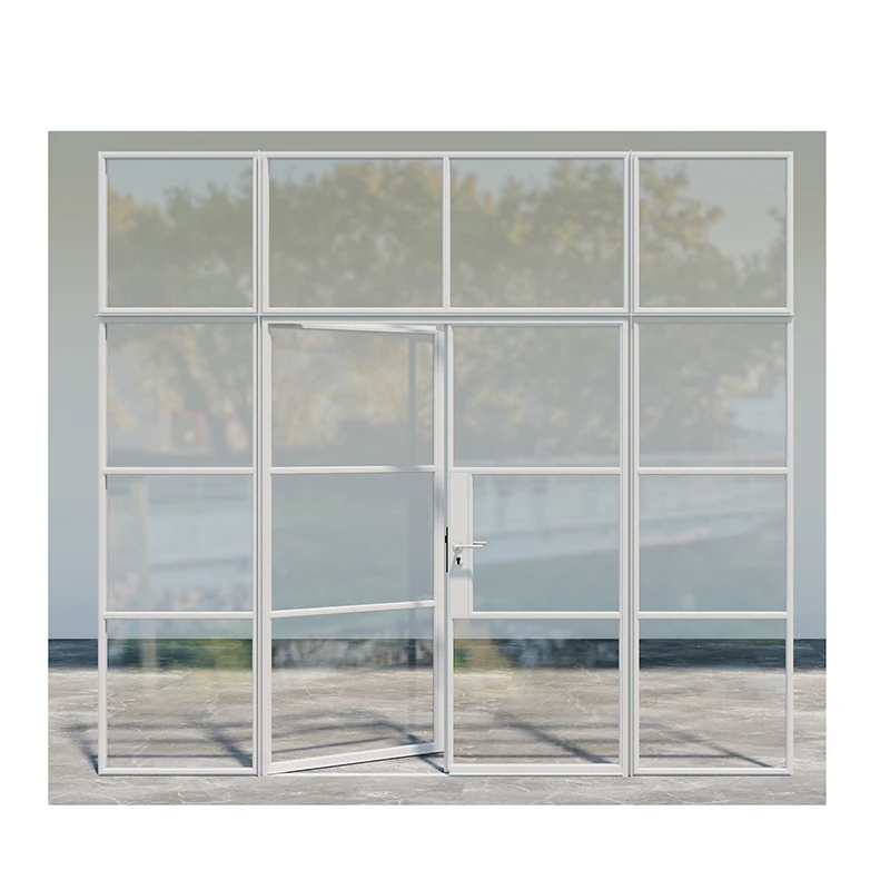 Modern Style Aluminum Alloy Insulated Glass French Door Villa Balcony Casement Door