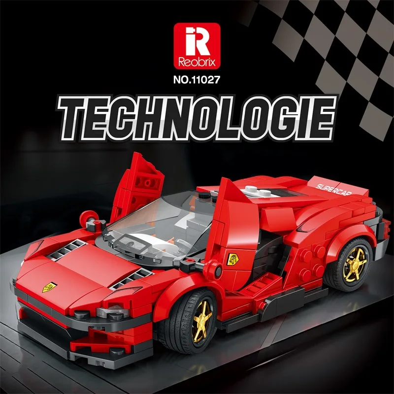 11025 конструктор Reobrix спортивный автомобиль совместимый с дистанционным управлением суперкаром 42143 игрушка для взрослых коллекционный подарок