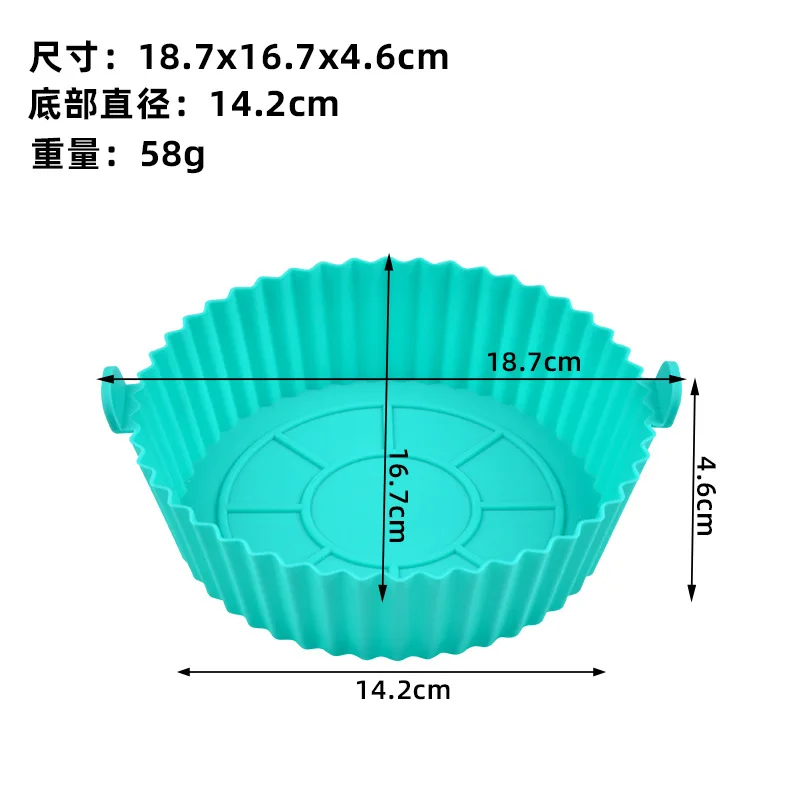 Reusable Basket No Stick Food Safe Silicone Air fryer Liner Round Big Air fryer Silicone Pot