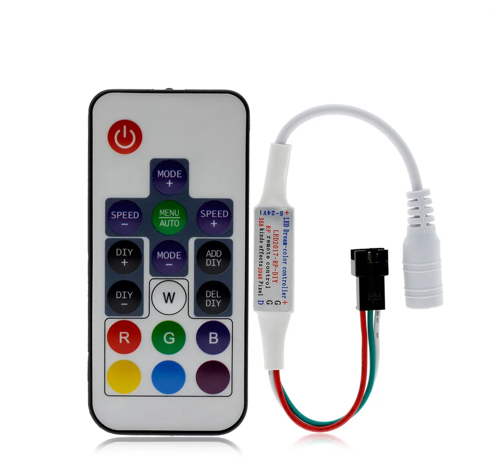 Fullcolor Controller 14/17/21 Keys DIY RF Remote Control DC5V-24V 358 Kinds of Changes Effects for WS2812B WS2811 Strip