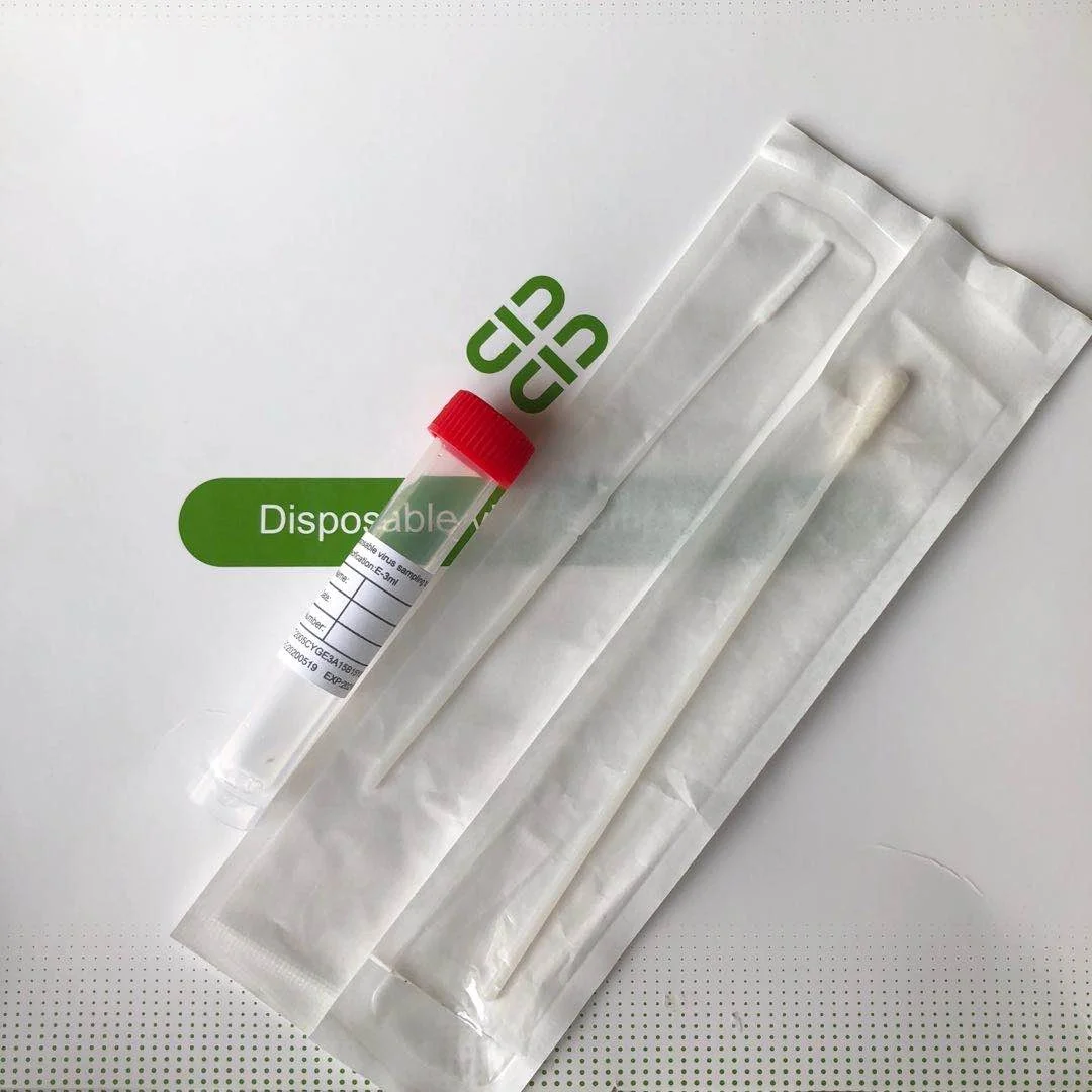 viral sterile transport medium Medical sterile amies liquid flocked swab