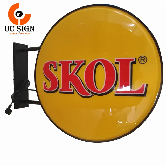  double sides vacuum forming Round lluminated sign Factory customized outdoor Dome Acrylic advertising led light