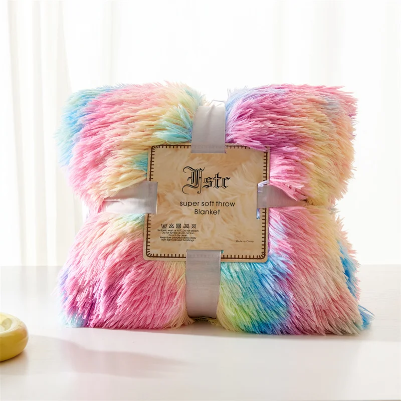 Зимнее плюшевое одеяло из норкового меха