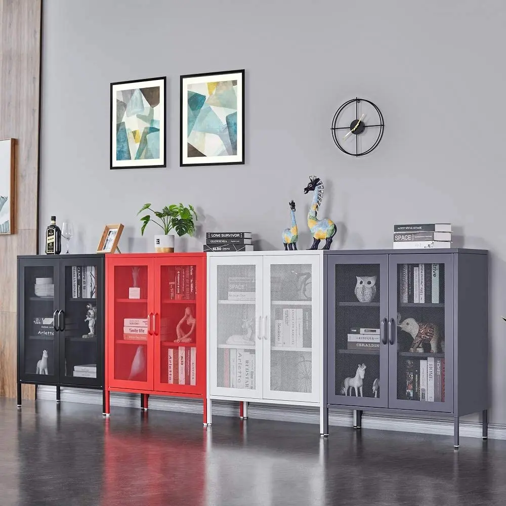 Home furniture metal armadio da soggiorno steel meuble de salon foot  living room cabinet