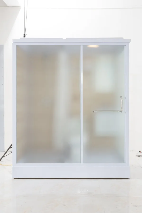 XNCP Modern Curved Sector Overall Partition Glass Prefab Bathroom Unit Hotels Easy Installation Sliding Door Shower Room Toilets