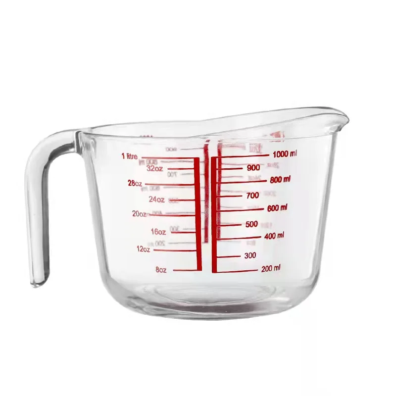 Clear Glass Graduated Measuring Cup for Baking Beaker Liquid Measure Jug Glass Cup