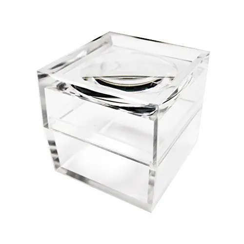 Georockshop Loupe Box Acrylic Transparent Upright Plastic Magnifying Glass Box
