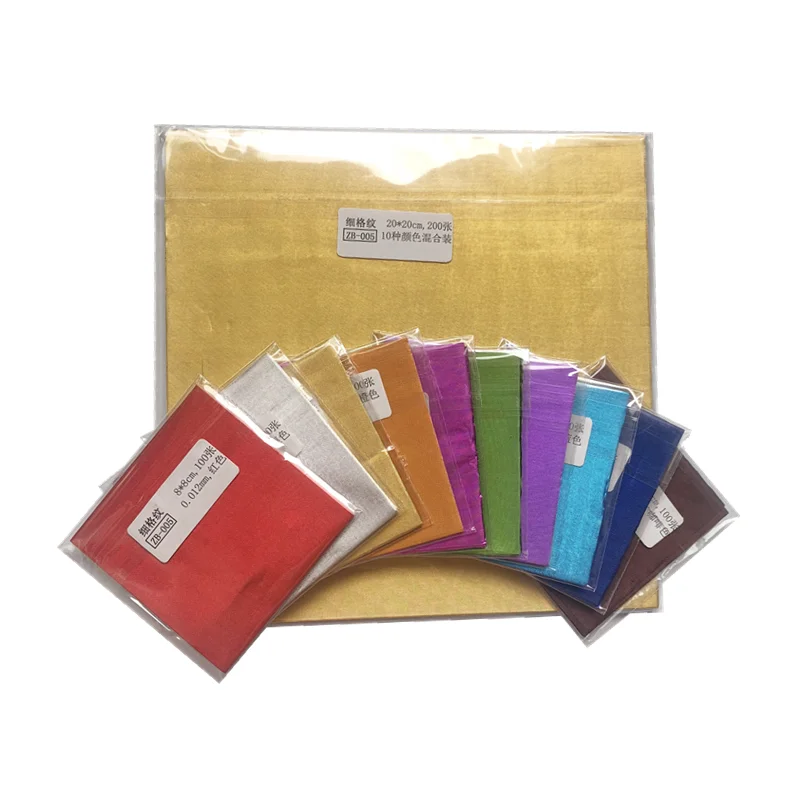 13*13cm Embossed 1 Various specification embossing golden aluminium foil chocolate paper