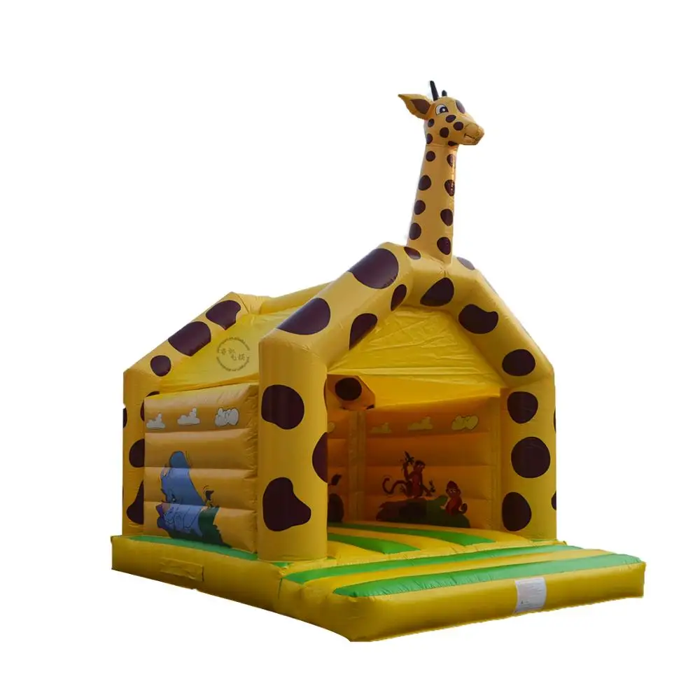 Giraffe HOUSE design inflatable bouncer bouncy castle jumping bed for kids
