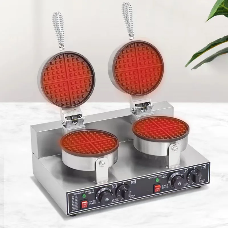 Kitchen Equipment Double Commercial Electric Waffle Making Maker Machine Waffle Baker Factory With CE