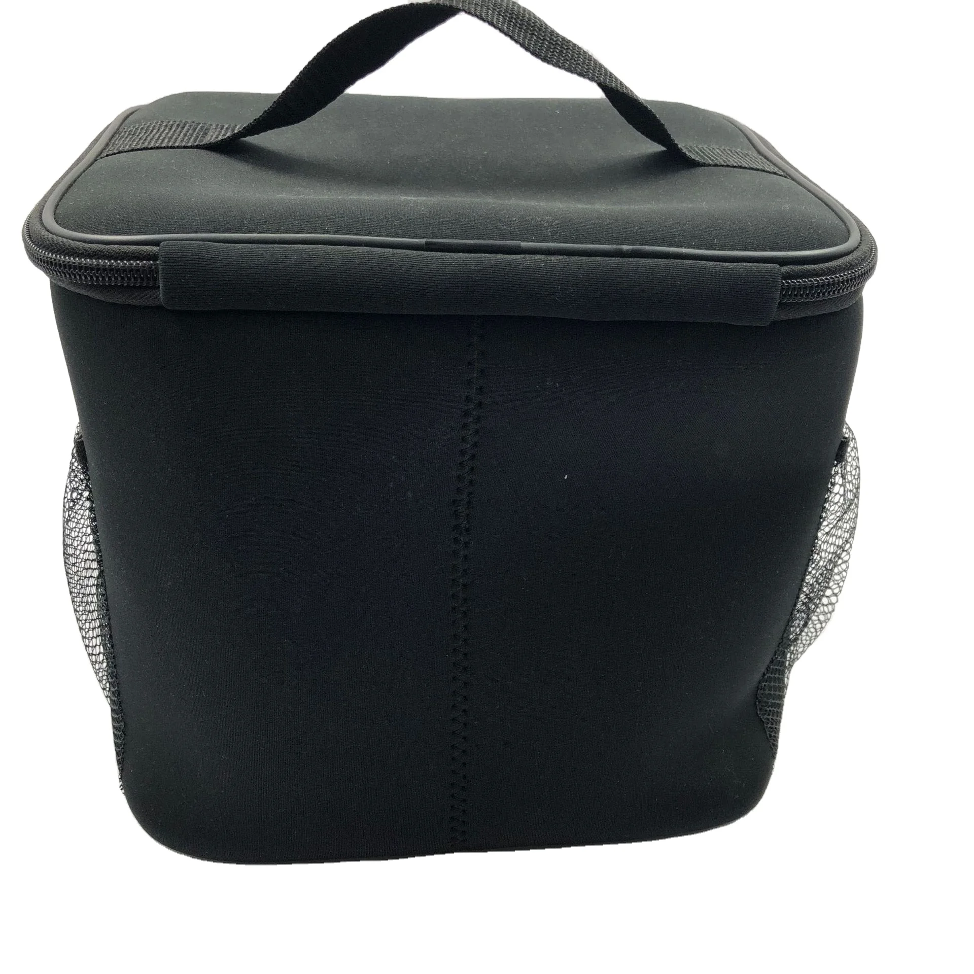 Washable Lunch Tote Bag Box Shoulder Strap Black Insulated For