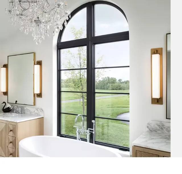 LongTai (Rokee)  10 Years Warranty  Thermal Broken Aluminium Wooden Casement Window Double Glazed Glass Windows