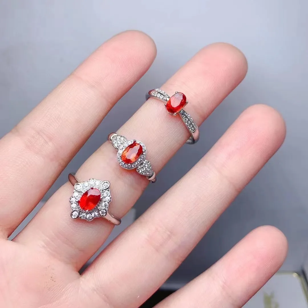 New Design Wholesale Signet 925 Sterling Silver Fine Jewelry Natural Sapphire Finger Rings Women