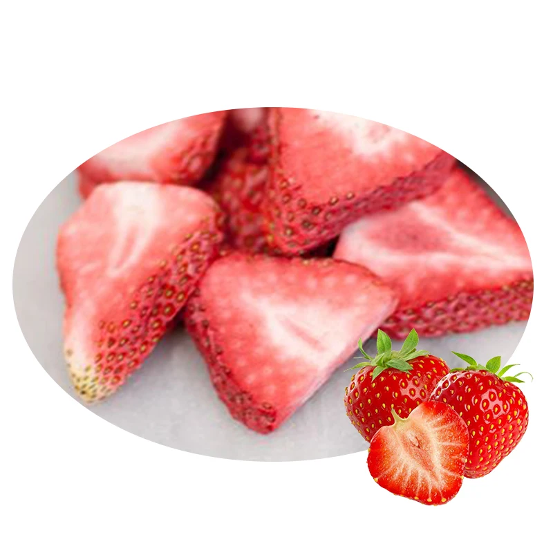 Natural Fruit Strawberry Mango Dried Fruit Organic Fruit Crunchy Strawberry Drying Food Dice Organic Freeze-Dried Strawberry